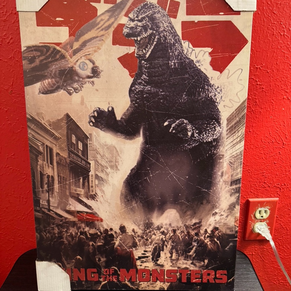Godzilla King of the Monsters and Mothra large canvas. Hobby Lobby.